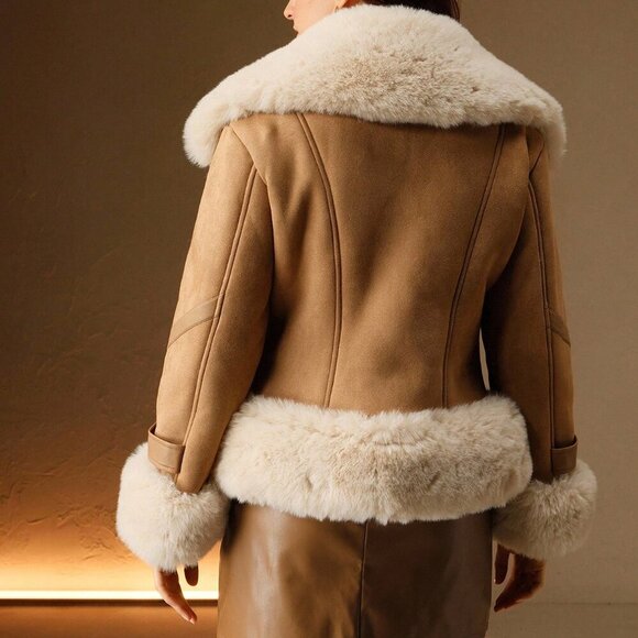 Brown Casual Women's Jacket - Picture 2 of 8